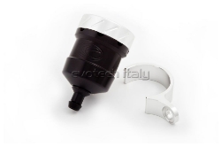 Afbeeldingen van Remvloeistofpotje aluminium 15ml Evotech zwart/zilver