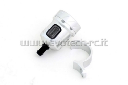 Afbeeldingen van Remvloeistofpotje aluminium met kijkglas 15ml Evotech zilver/zilver