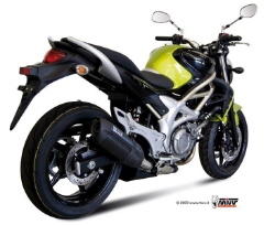Afbeeldingen van MIVV Suono Steel Black RVS demper Suzuki SFV650 Gladius '09-