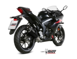 Afbeeldingen van MIVV Delta Race Black RVS Suzuki GSX-R125 / GSX-S125 '17-