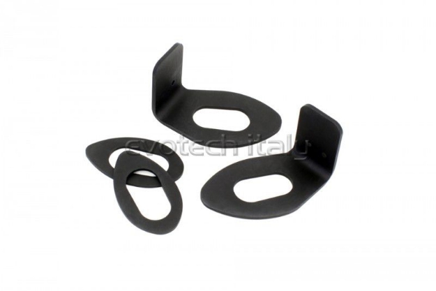 Afbeeldingen van Evotech kentekenplaatbeugeltjes voor montage originele Honda CB650 knipperlichten