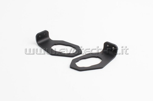 Afbeeldingen van Evotech kentekenplaatbeugeltjes voor montage originele Kawasaki knipperlichten