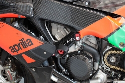 Afbeeldingen van Sliders Evotech Anti-Shock zwart Aprilia RSV4 / Factory