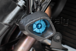 Afbeeldingen van Sliders Evotech Anti-Shock blauw Aprilia RSV4 / Factory