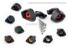 Afbeeldingen van Sliders Evotech Anti-Shock zilver Kawasaki Z750 '07-14 / Z1000 '07-09