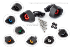 Afbeeldingen van Sliders Evotech Anti-Shock oranje Kawasaki Z800 '13-16