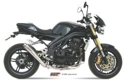 Afbeeldingen van MIVV X-cone RVS demper Triumph Speed Triple 1050 '05-'06 (laag)