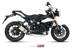 Afbeeldingen van MIVV Suono Steel Black RVS demper (LOW) Triumph Speed Triple 1050 '11-'15
