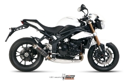 Afbeeldingen van MIVV GP steel black demper Low down Triumph Speed Triple '11-'15