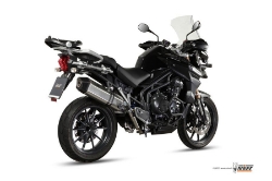 Afbeeldingen van MIVV Speed Edge black steel RVS demper Triumph Tiger Eplorer 1200 '12-