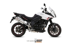 Afbeeldingen van MIVV Oval titanium demper met carbon cap Triumph Tiger 1050 Sport '13-