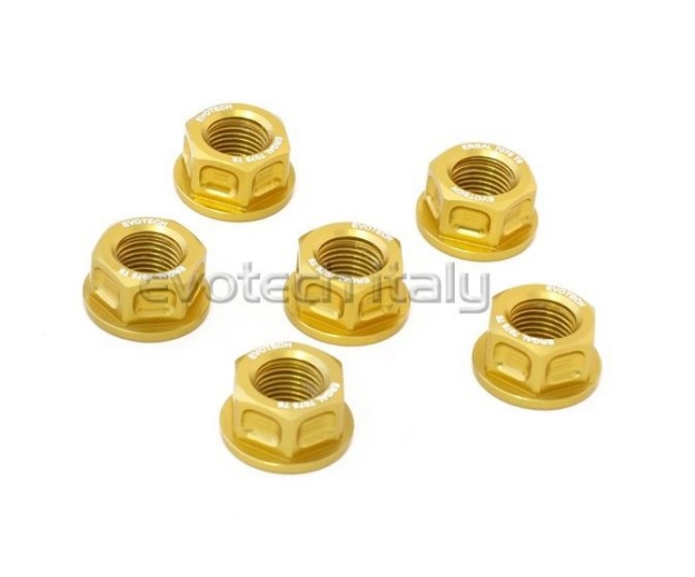 Afbeeldingen van Tandwielmoer aluminium Evotech (per stuk) TB-036