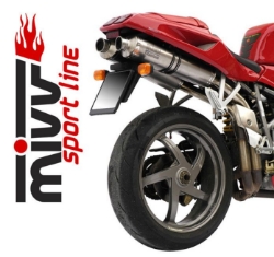 Afbeeldingen van MIVV Oval Classic titanium demperset (small) Ducati 748/916/996/998