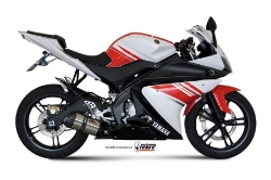 Afbeeldingen van MIVV Suono Steel Black RVS compleet systeem Yamaha YZF125R '08-