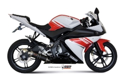 Afbeeldingen van MIVV compleet systeem met steel black GP demper Yamaha YZF125R '08-