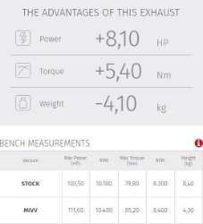 Afbeeldingen van MIVV systeem met Suono RVS demper Yamaha MT-09 '13-20