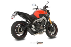 Afbeeldingen van MIVV systeem met Suono Steel Black demper Yamaha MT-09 '13-20