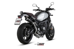 Afbeeldingen van MIVV 3 in 1 RVS systeem met zwarte high level Ghibli demper Yamaha XSR900 '16-20
