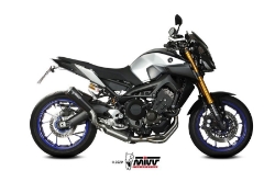 Afbeeldingen van MIVV systeem met X-M1 Black RVS demper Yamaha MT-09 '13-