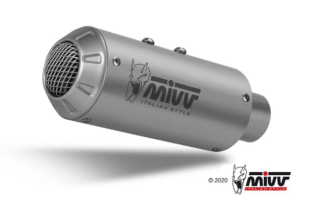 Afbeeldingen van MIVV systeem met MK3 RVS Yamaha MT-125 '20-