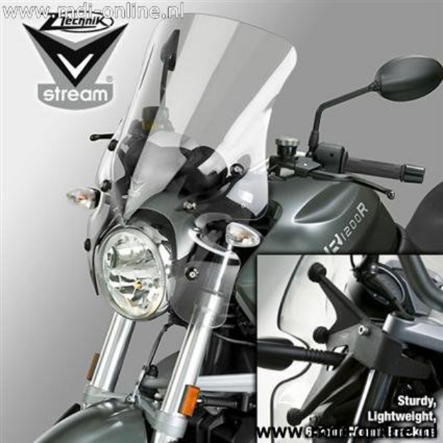 Afbeeldingen van Vervangingsruit ZTechnik medium touring licht getint BMW R1200R '11-'14