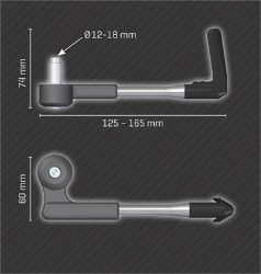 Afbeeldingen van LeverSafe ABM rechts zwart/zilver - hendel protector