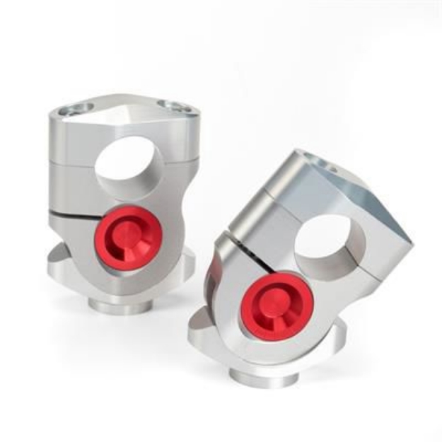 Afbeeldingen van Verstelbare klemblokken 'varioRiser' ABM-Zilver/rood