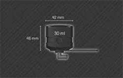 Afbeeldingen van Remvloeistofpotje CUBE met haakse draaibare uitgang 30ml