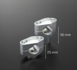 Afbeeldingen van Stuurklemblokken Booster met ronde aansluiting 40mm per set (28,7mm stuur)