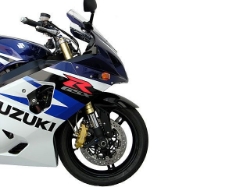 Afbeeldingen van Superbikestuurombouw kroonplaat zwart Suzuki GSX-R600/750 2004-2005