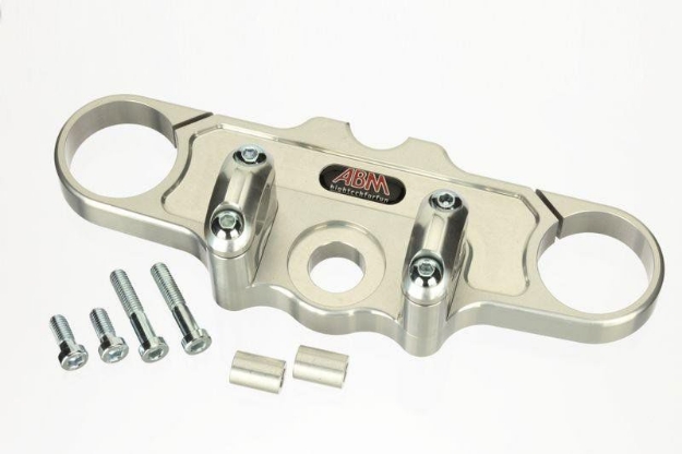 Afbeeldingen van Superbikestuurombouw kroonplaat zilver Honda VTR1000 SP1