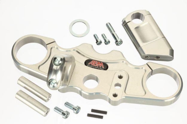 Afbeeldingen van Superbikestuurombouw kroonplaat zwart Kawasaki ZX12-R 2002-