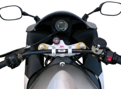Afbeeldingen van Superbikestuurombouw kroonplaat zwart Kawasaki ZX6-R 2005-2006