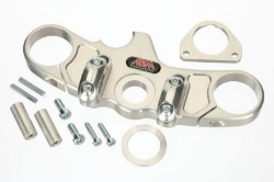 Afbeeldingen van Superbikestuurombouw kroonplaat zwart Kawasaki ZX10-R 2006-2007