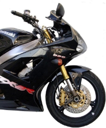 Afbeeldingen van Superbikestuurombouw kroonplaat zilver Kawasaki ZX6-R 2003-2004