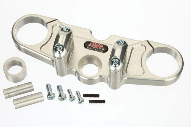 Afbeeldingen van Superbikestuurombouw kroonplaat zilver Kawasaki ZX9-R 1994-1997