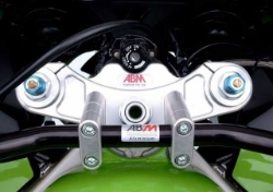 Afbeeldingen van Superbikestuurombouw kroonplaat zilver Kawasaki ZX9-R 2002-2003