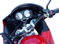 Afbeeldingen van Superbikestuurombouw kroonplaat zilver Kawasaki ZX9-R 2000-2001