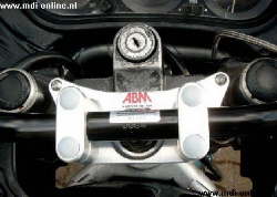 Afbeeldingen van Superbikestuurombouw adapter zwart Yamaha FJ1100 / FJ1200