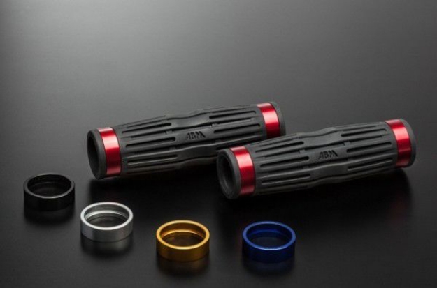 Afbeeldingen van Handvatten ergoGrip - rubber handvat met aluminium ringen ABM-Zilver