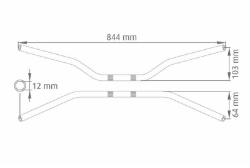 Afbeeldingen van Sportbikestuur aluminium ABM (0330)-Zwart