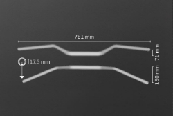 Afbeeldingen van Superbikestuur staal zwart ABM (0084)