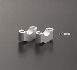 Afbeeldingen van Stuurverhogers 25mm zwart - ABM 'bringUp' voor 22,2mm stuur