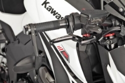 Afbeeldingen van Ferrara 2; zwarte aluminium stuureind spiegel ABM links/rechts (per stuk)