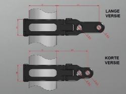 Afbeeldingen van Koplampbeugels zwart kort 55/56mm - ABM