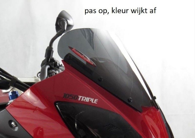 Afbeeldingen van Adventure sports screen Triumph Tiger 1050 '07-'14/ Tiger 1050 Sport '13-'15 (230mm) -licht getint
