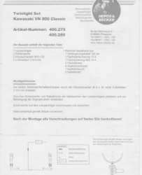 Afbeeldingen van Custom Twinlight Set Hepco&Becker chroom Kawasaki VN800 CLASSIC 2000-