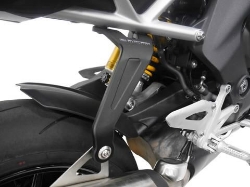 Afbeeldingen van Uitlaatsteun zwart Evotech Performance Triumph Speed Triple RS '21-24