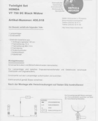 Afbeeldingen van Custom Twinlight Set Hepco&Becker chroom Honda VT750D2 Black Widow