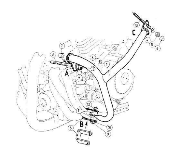 Afbeeldingen van Valbeugel zwart Hepco&Becker Honda CB500R/ S '93-97